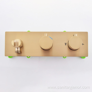 Gold Minimalist Wall-Mounted Shower Faucet